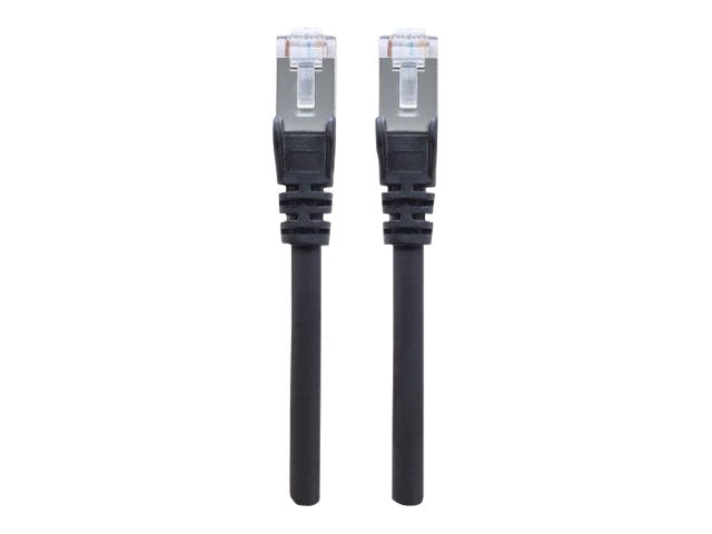 INTELLINET Cat6aPro Kabel Cat7 Rohkabel 0,25m schwarz - Vorderansicht