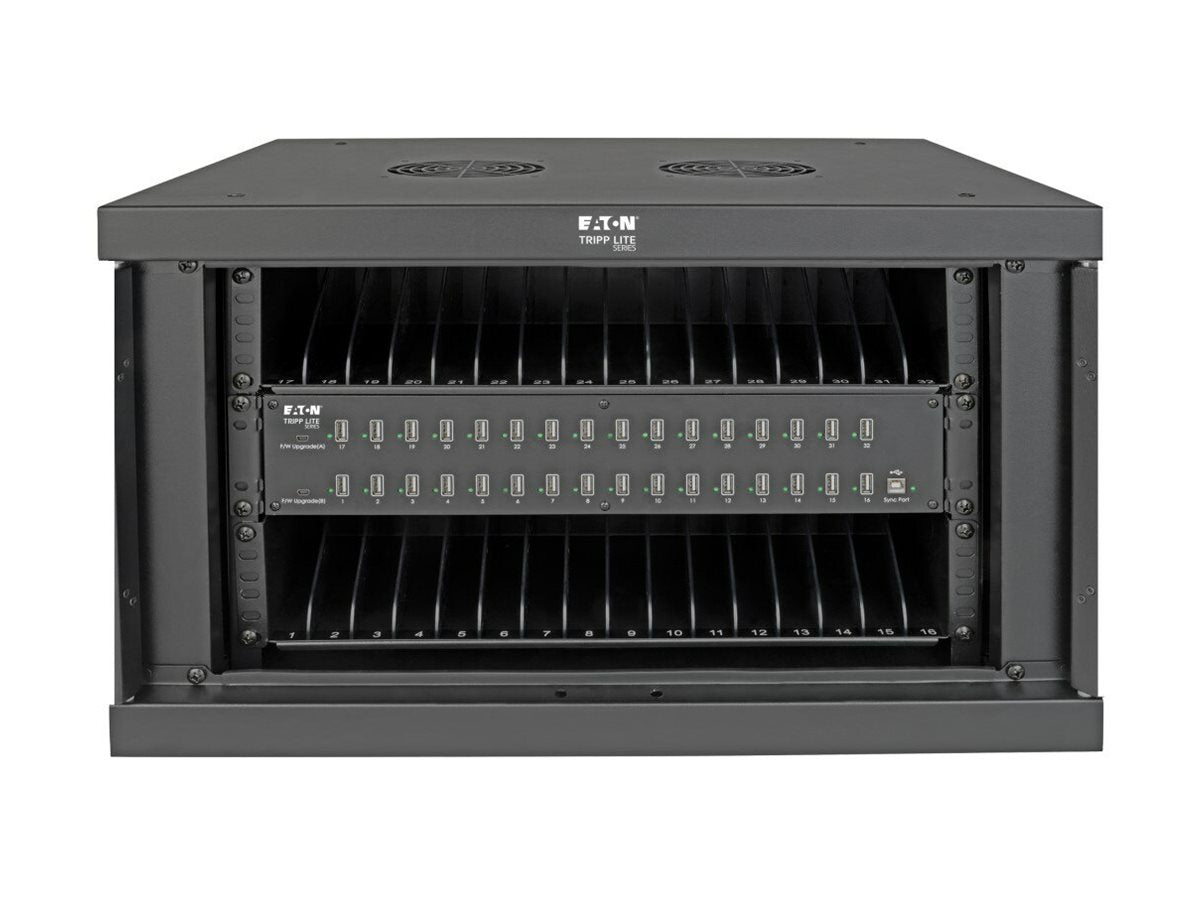 EATON TRIPPLITE Locking Cell Phone Charging Station for 32 Devices - USB with Sync for Smartphones