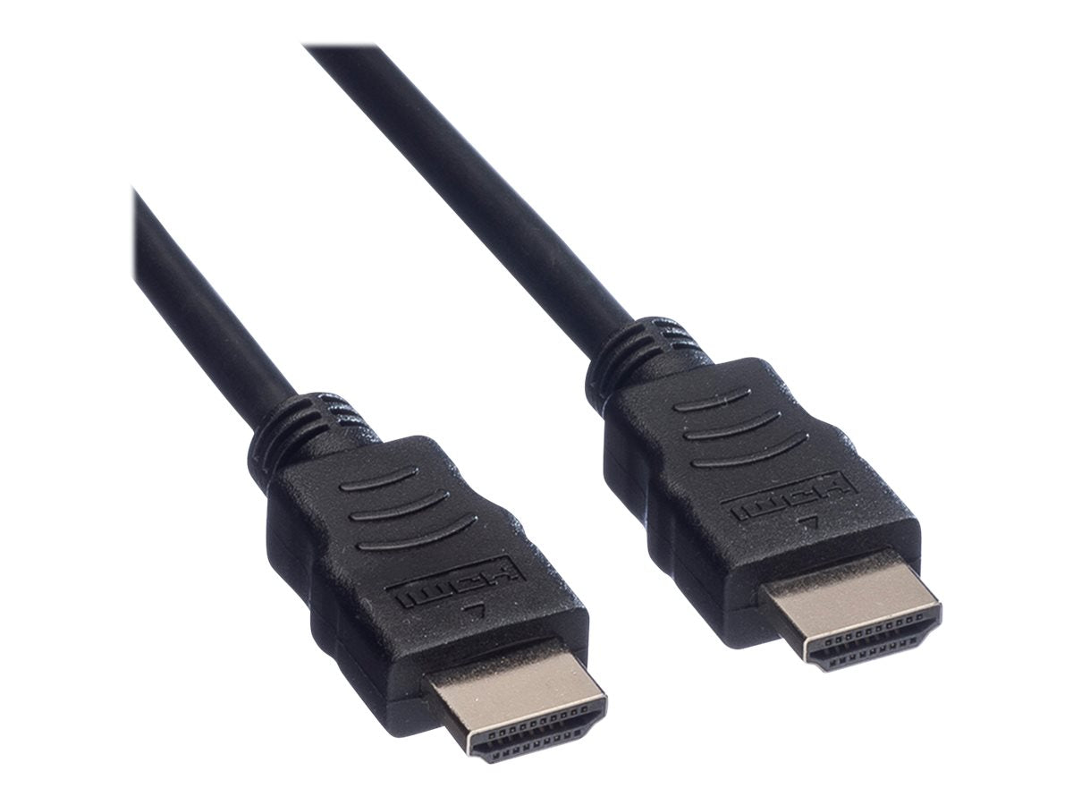 VALUE HDMI High Speed Kabel mit Ethernet schwarz 3m - Vorderansicht