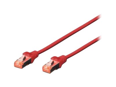 DIGITUS CAT 6 S-FTP Patchkabel Cu LSZH AWG 27/7 10 m Rot - Vorderansicht