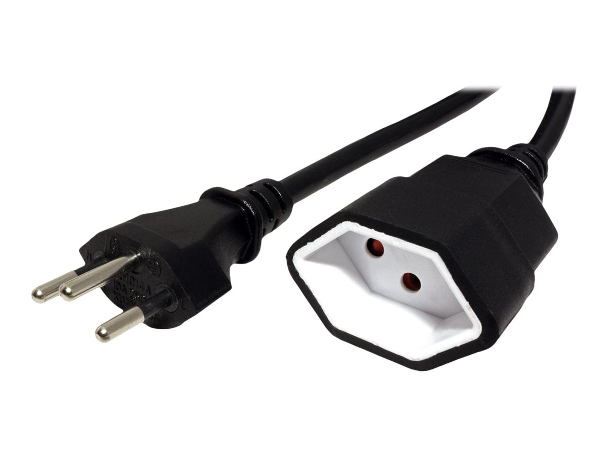 VALUE Power Cable black extension 3m Vorderansicht