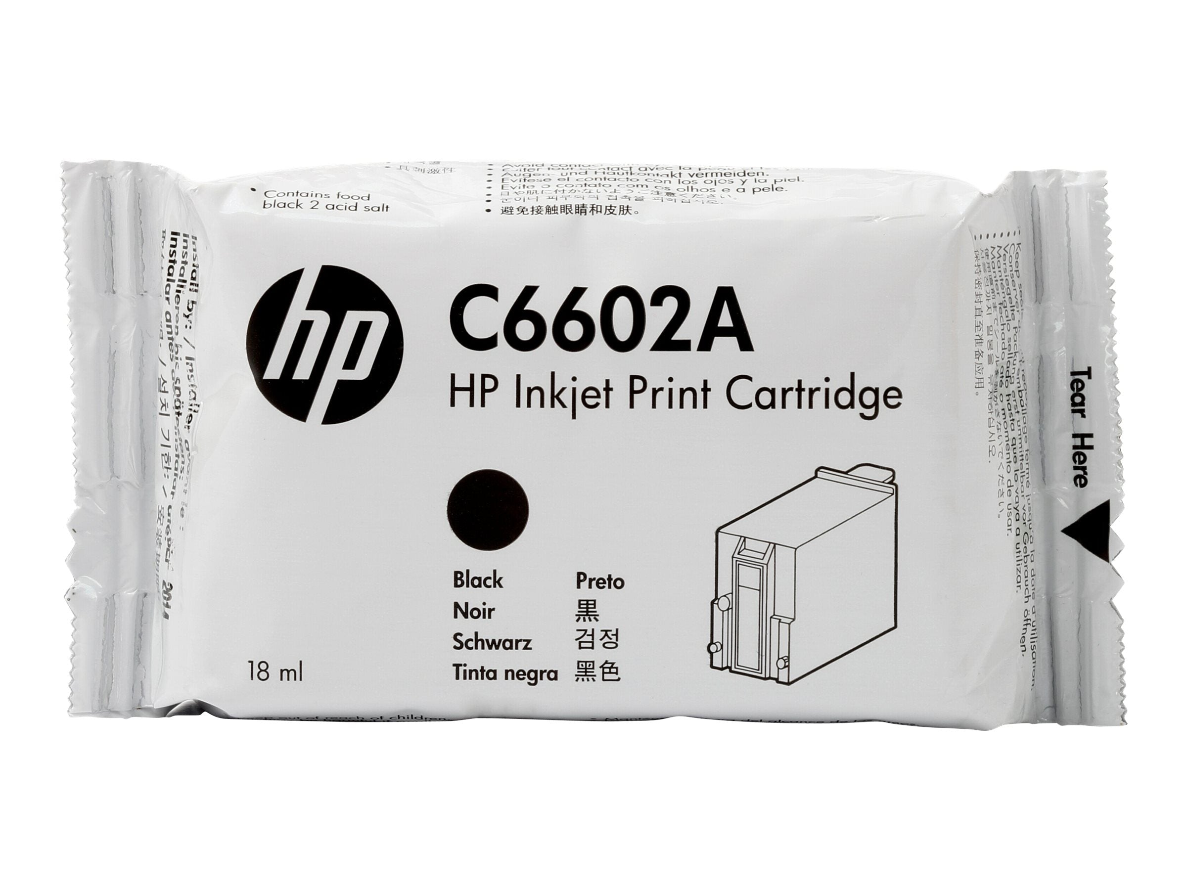 HP original TIJ 1.0 Tintenpatrone C6602A schwarz Verpackung