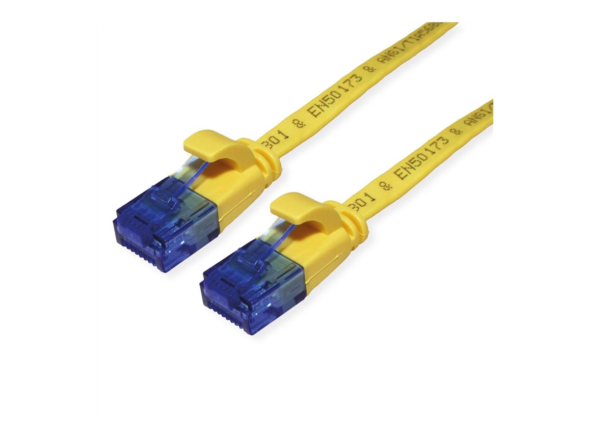 VALUE Patchkabel Kat.6A Class EA UTP extra-flach gelb 3m Verpackung