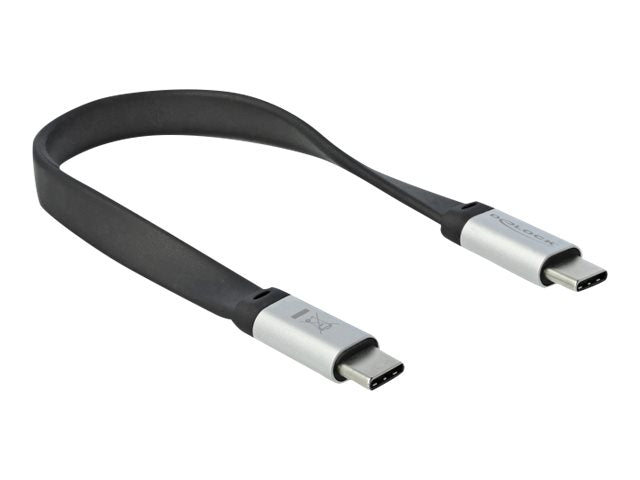 DELOCK USB 3.2 Gen 2 FPC Flachbandkabel USB Type-C zu USB Type-C 22cm - Vorderansicht
