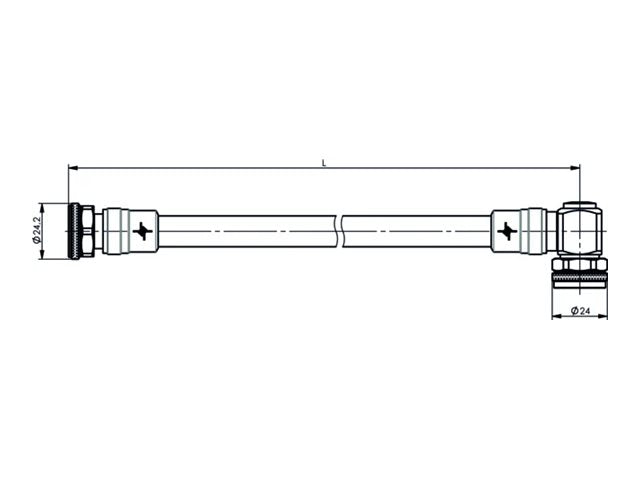 PUC TELEGÄRTNER 4.3-10 Jumper Kabel 1/2z IP68 L 0.5 m. mS-mS90. G23 1/2z flex - JMPS/0579K 4.3-10 auf 4.3-10 Screw Type Jumper Ka