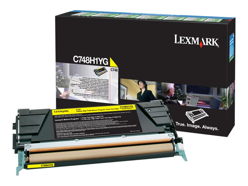 LEXMARK C748 Toner gelb hohe Kapazität Vorderansicht