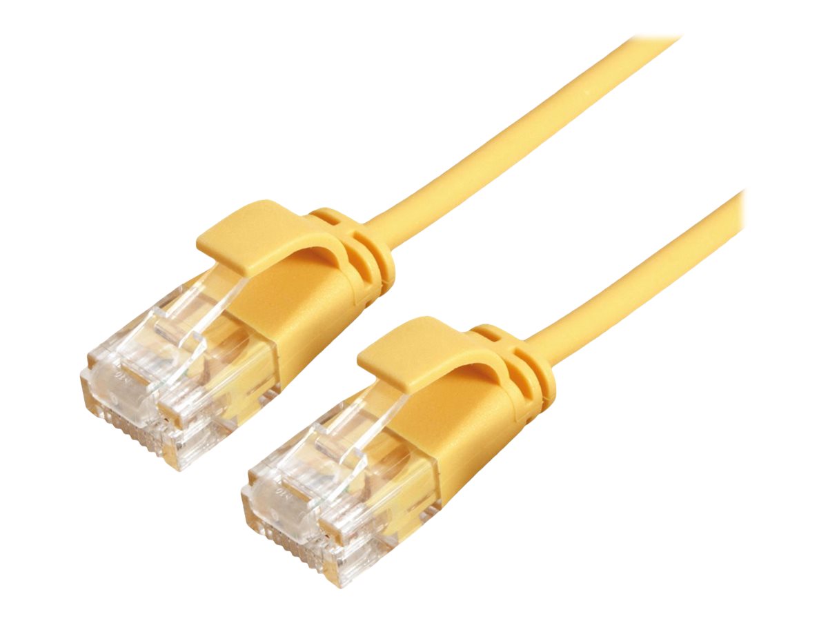 ROLINE GREEN UTP Patchkabel Kat.6A Class EA LSOH slim gelb 1,5m - Vorderansicht