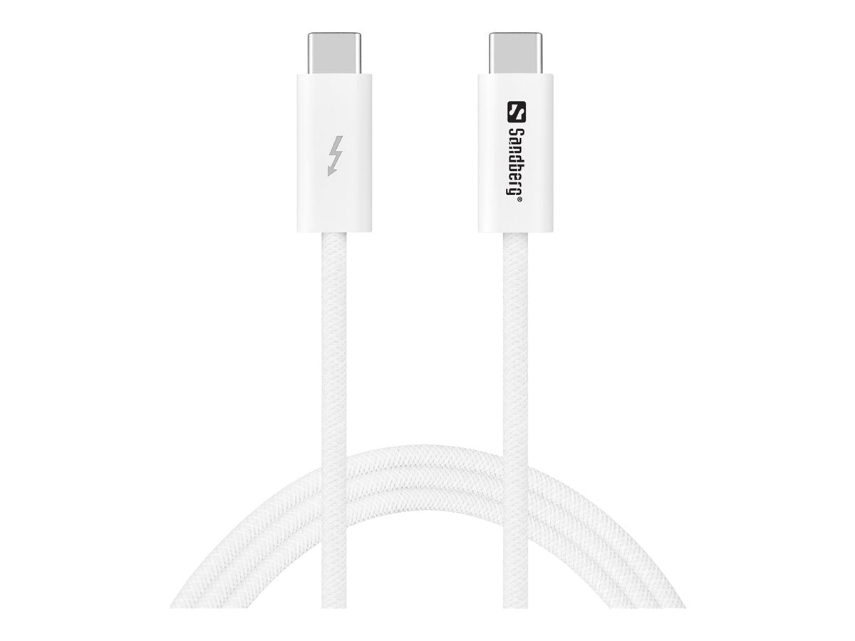SANDBERG USB-C>C USB4 240W+40Gbps 1M Kabel - Vorderansicht