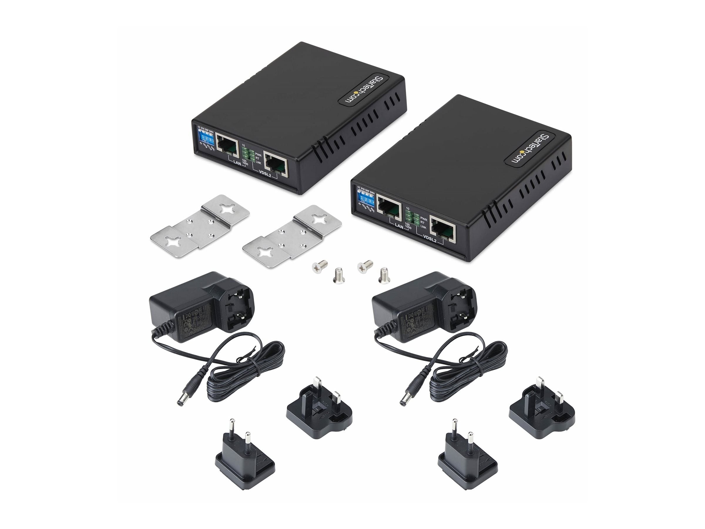 STARTECH.COM VDSL2 Ethernet Extender Kit uber Einzeldraht Langstrecken Repeater bis 1km Ersatz fur 110VDSLEXTEU TAA-konform