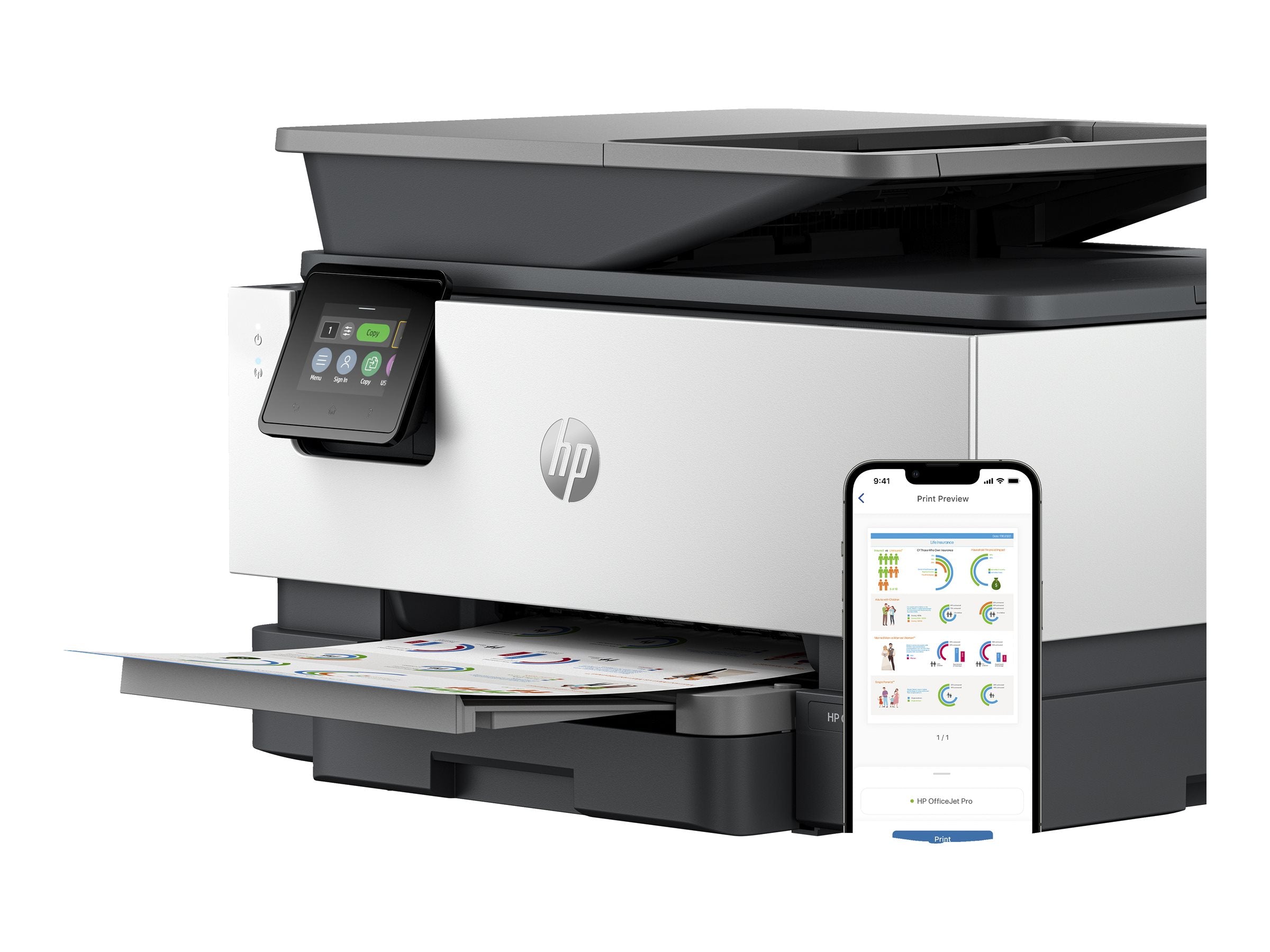 HP Officejet Pro 9120b All-in-One MFP Rückansicht