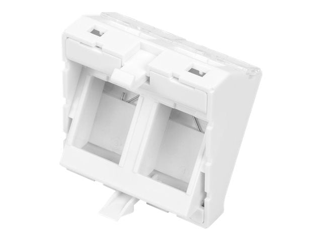 DIGITUS 45x45mm 2-port face plate angled mit Symbolen