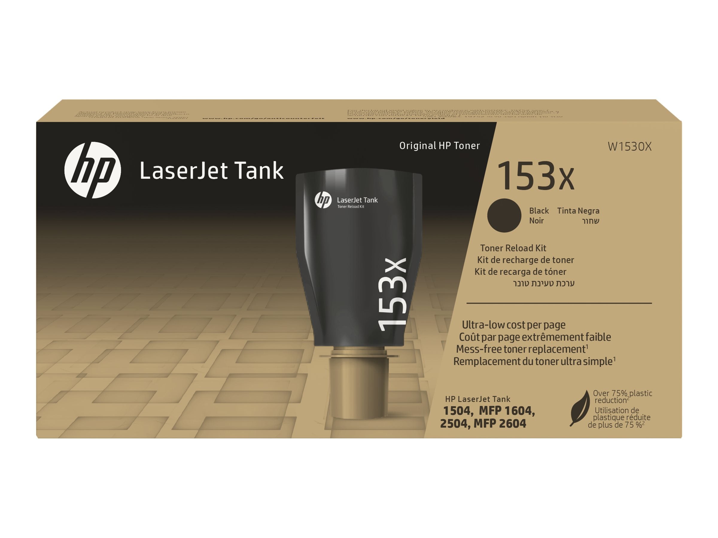 HP 153X Black Original LaserJet Tank Toner Reload Kit - Vorderansicht