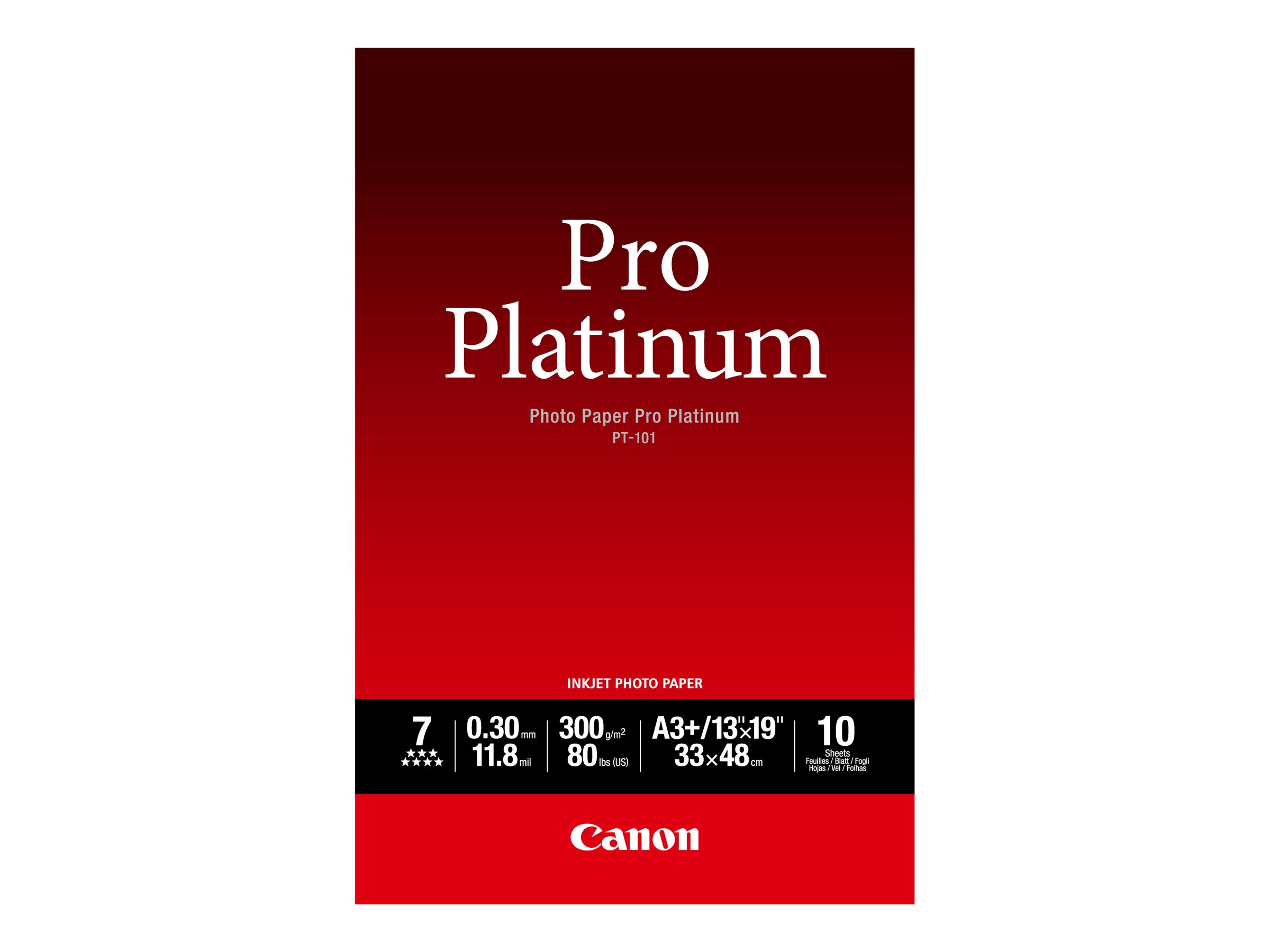 CANON PT-101 pro platinum Fotopapier Vorderansicht