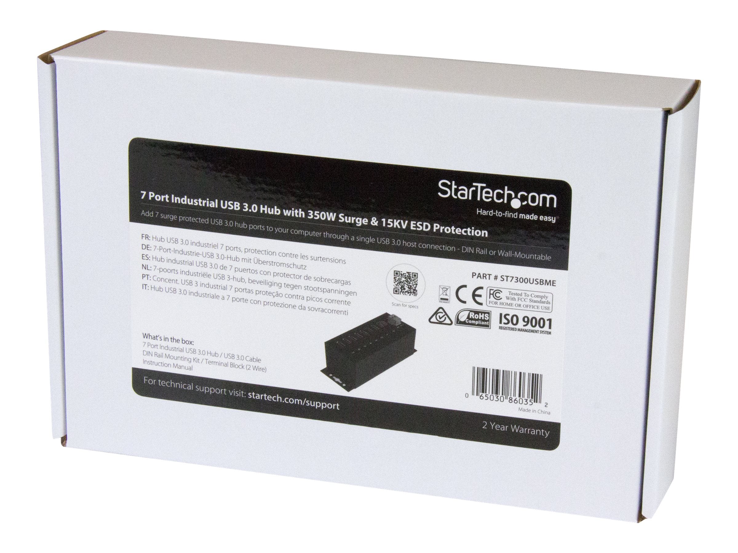 Installation des STARTECH.COM 7 Port rugged mountable industrial USB 3.0 hub with surge Protector