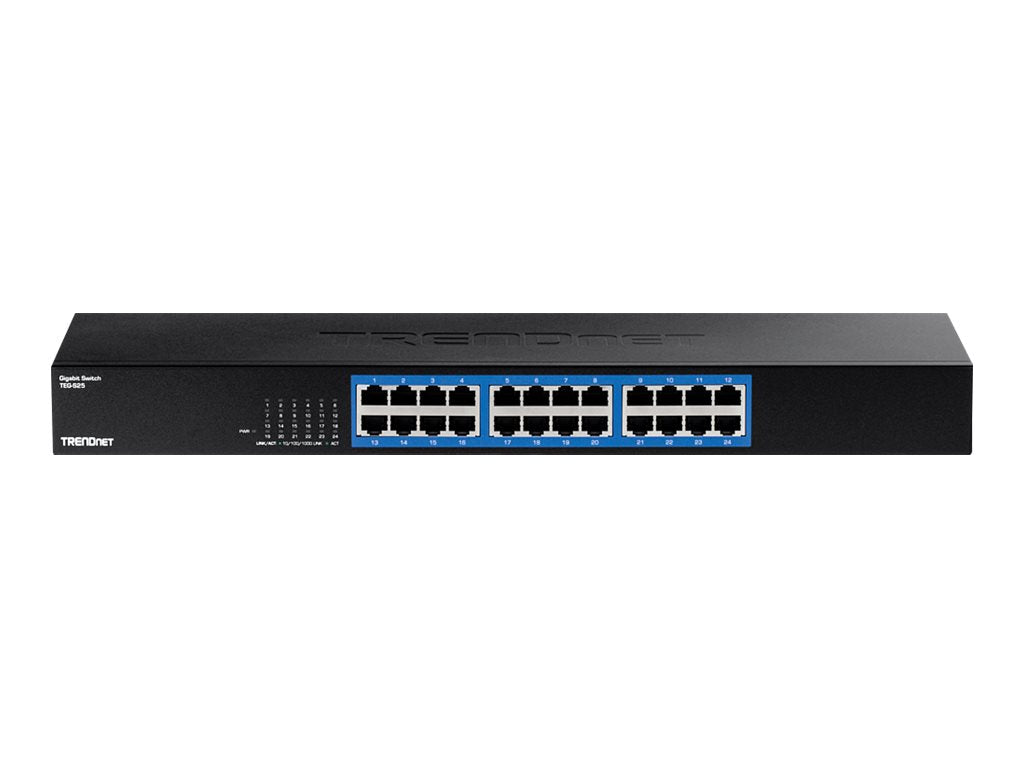 TRENDNET TEG-S25 24 Port Gigabit Rack Mount Switch Vorderansicht
