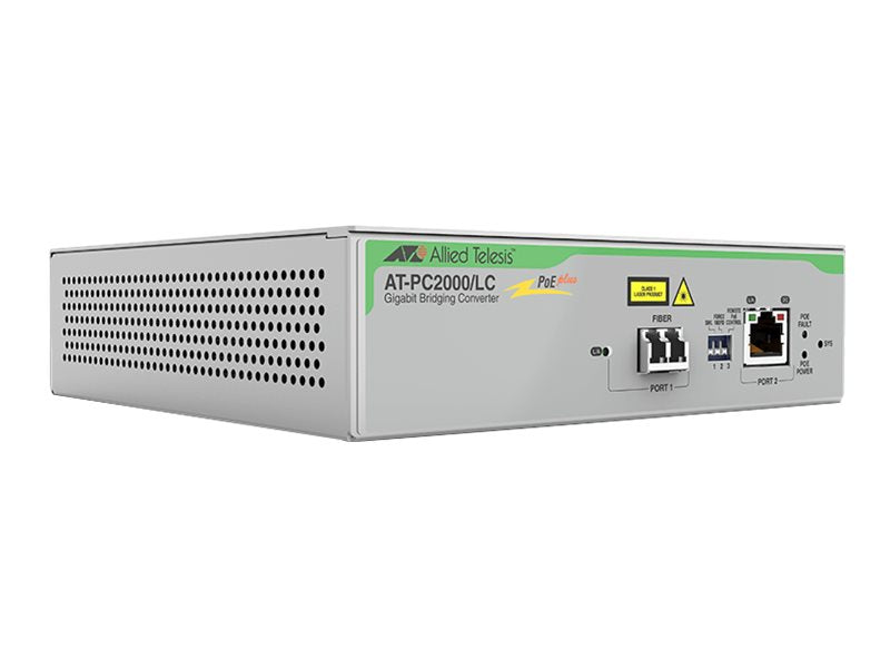 ALLIED TAA Federal 10/100/1000T to 1000SX/LC POE+ Media & Rate Converter - Vorderansicht
