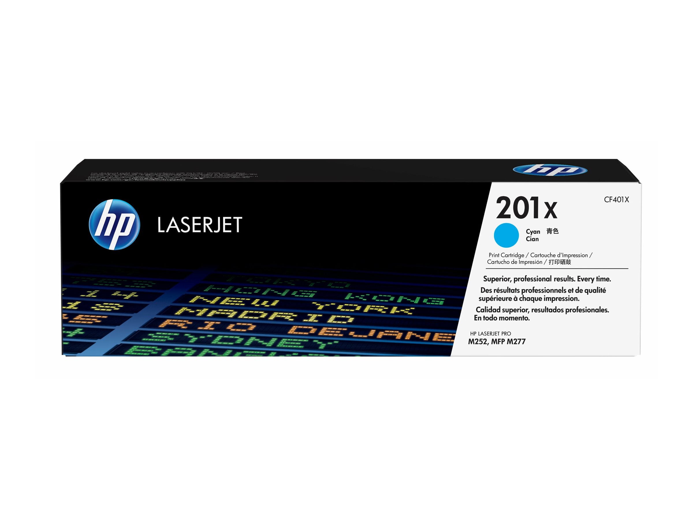 HP 201X original Toner cartridge CF401X cyan Verpackung