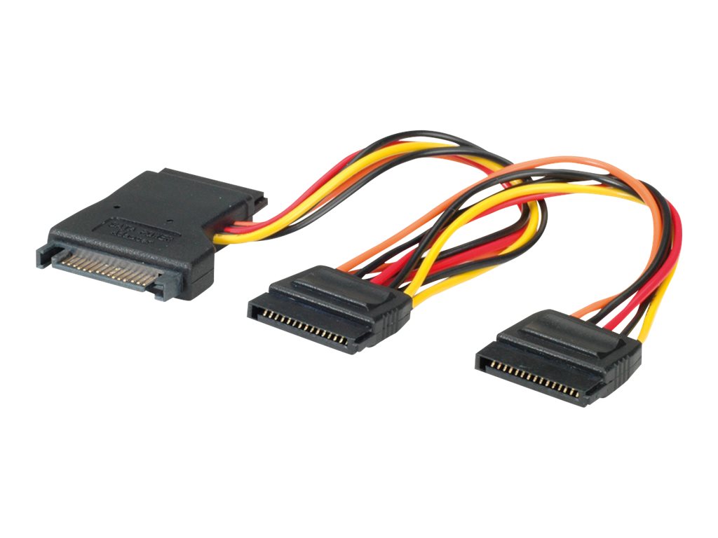 ROLINE Y-Adapterkabel S-ATA / 3x SATA 0,3m Anschlussansicht