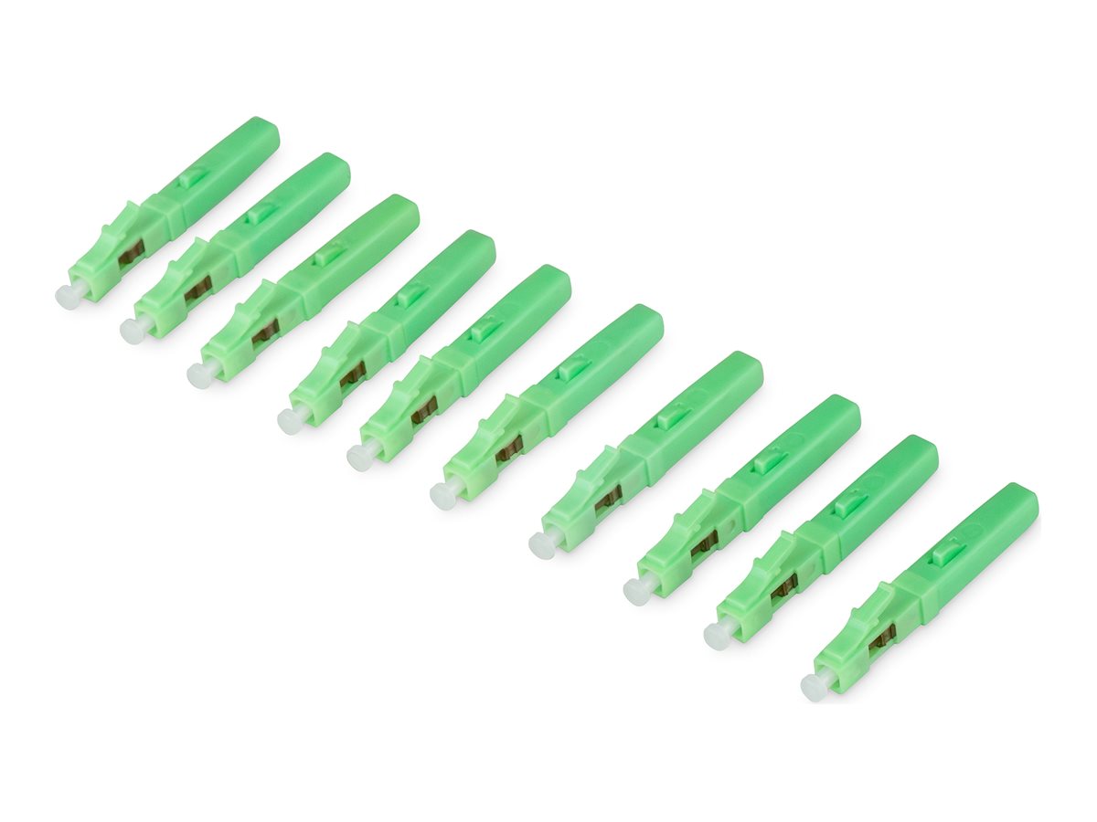 DIGITUS Fiber Optic Fast Connector SM LC/APC 10 Stück - Vorderansicht