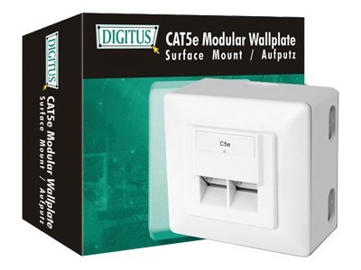 DIGITUS CAT 5e Modulare Anschlussdose geschirmt 2x RJ45 8P8C LSA - Vorderansicht