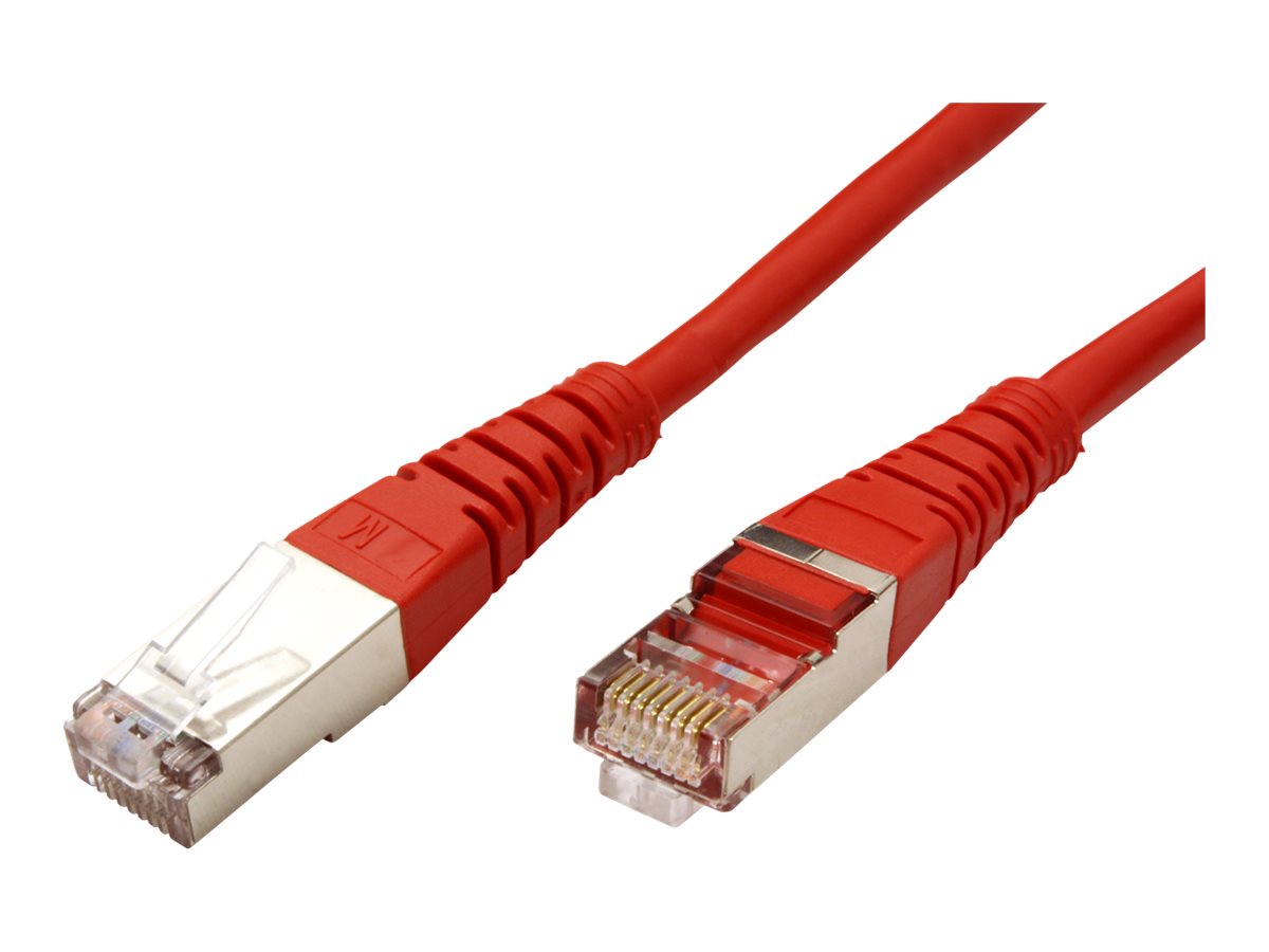 ROLINE Patchkabel Kat.5e Class D S/FTP rot 3m Vorderansicht