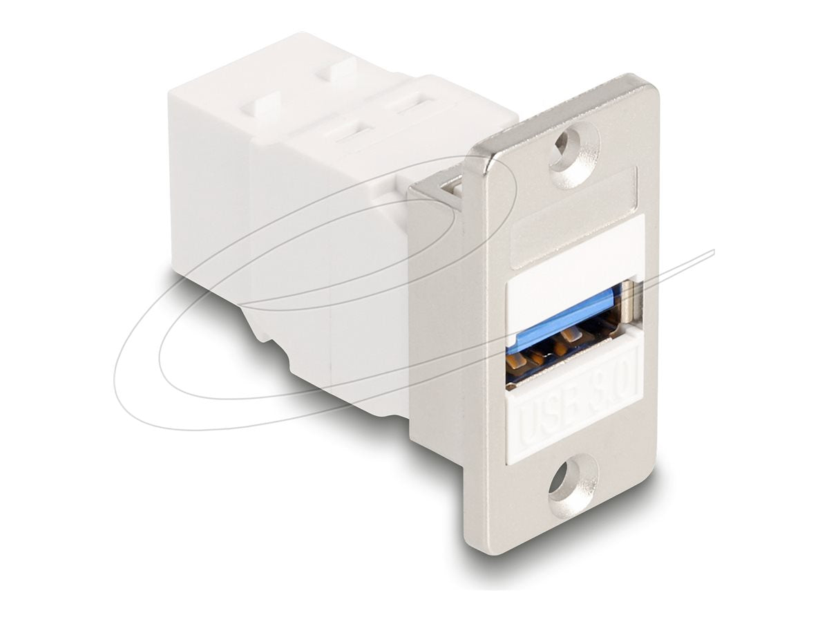 DELOCK Panel Mount Keystone Modul USB 5 Gbps Typ-A Buchse Vorderansicht