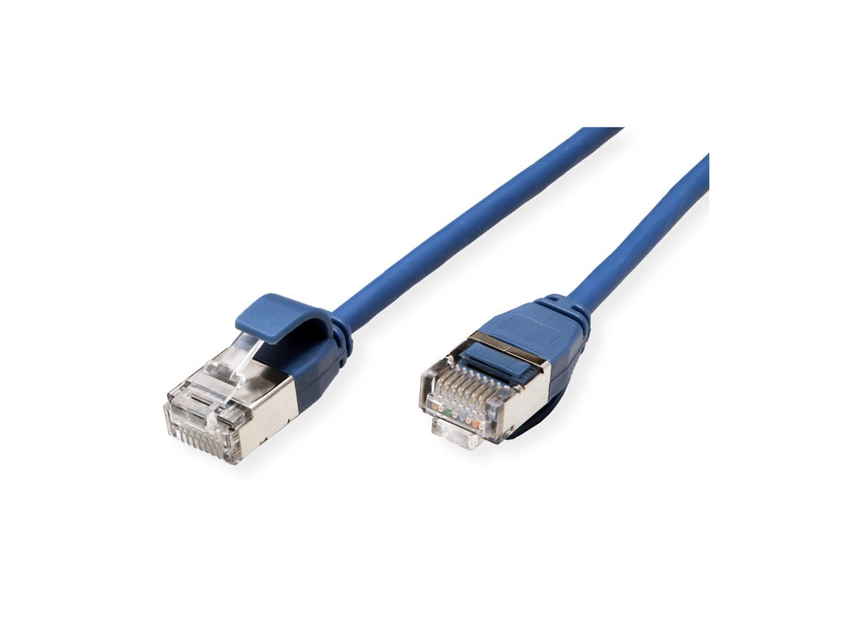 ROLINE U/FTP DataCenter Patchkabel Kat 6A Class EA LSOH slim blau 5m - Detailansicht