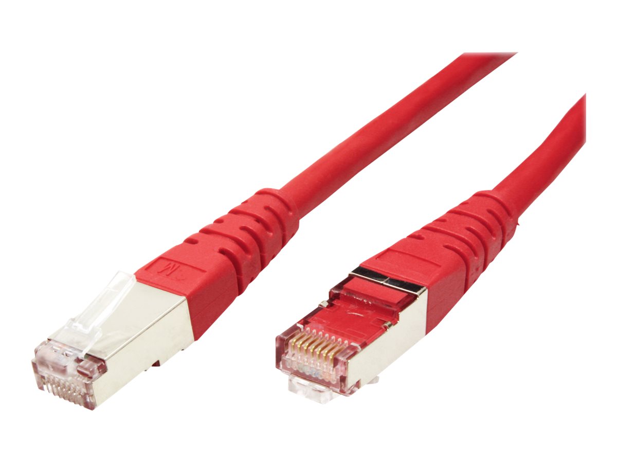 ROLINE Patchkabel Kat.6 Class E S/FTP PiMF rot 10m - Vorderansicht