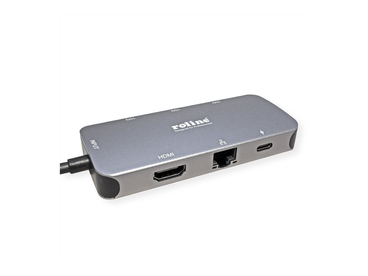 ROLINE USB 3.2 Gen 2 Typ C Multiport Dockingstation 4K HDMI LAN Verpackung