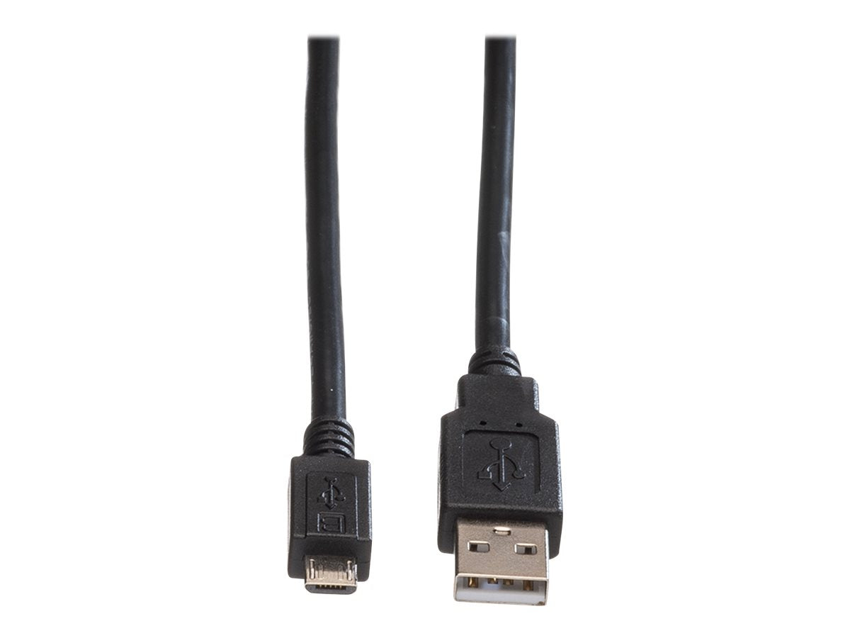 ROLINE USB 2.0 Kabel USB A ST - Micro USB B ST schwarz 3m Detailansicht