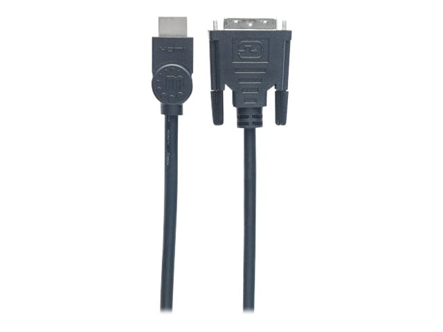 MANHATTAN HDMI auf DVI-D 24+1 Kabel 3m Vorderansicht