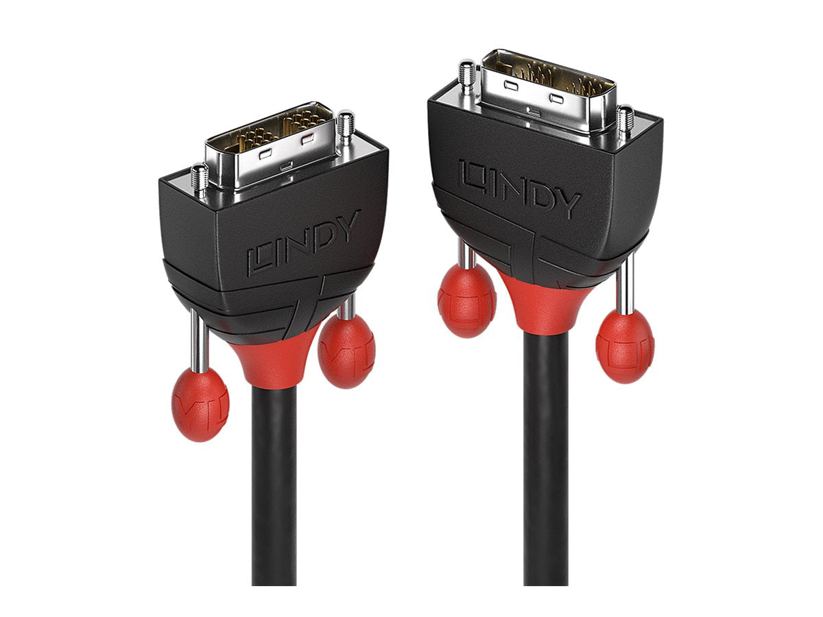LINDY 2m DVI-D Single Link Kabel Black Line - Vorderansicht