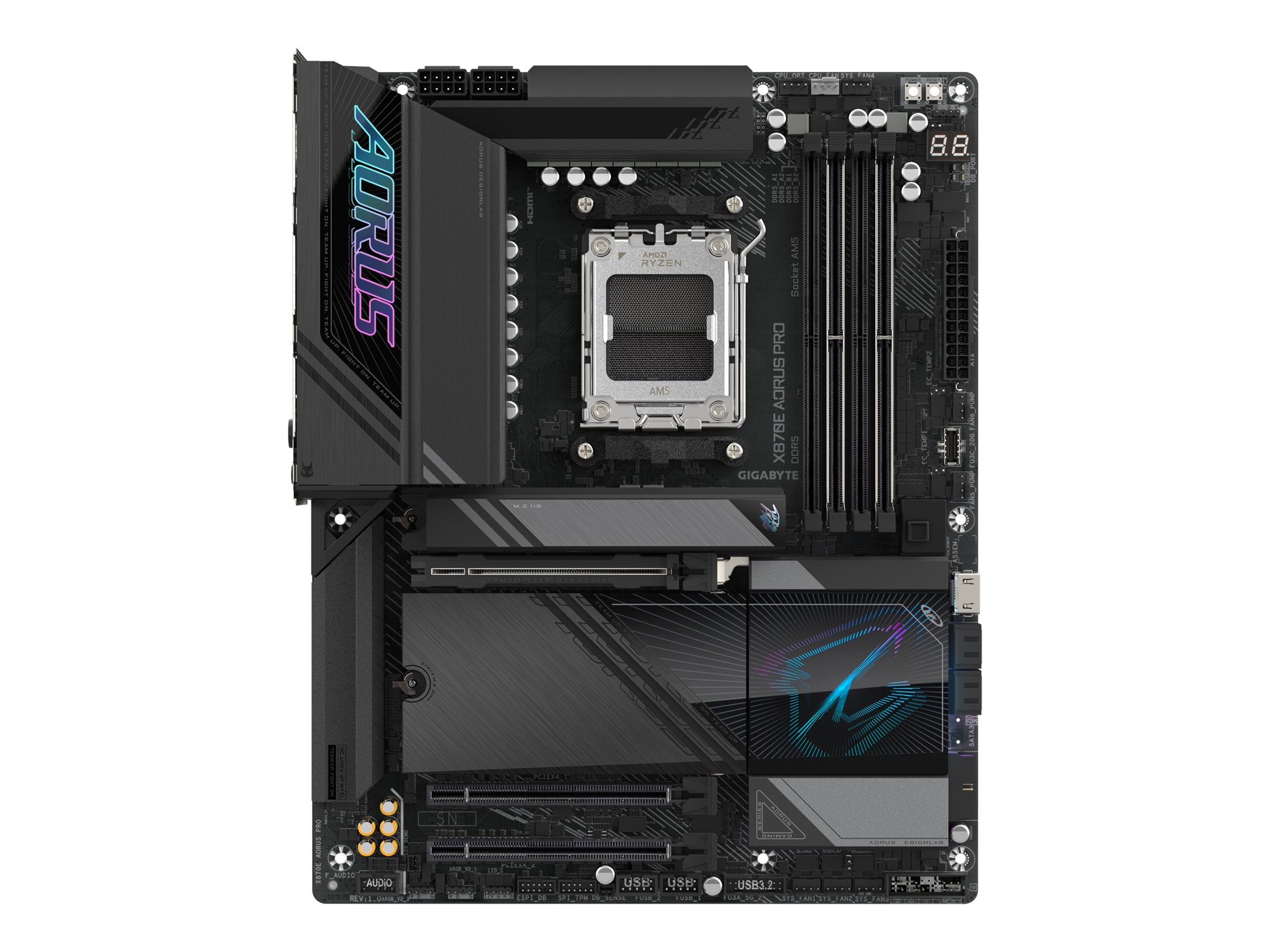 GIGABYTE X870E AORUS PRO Motherboard Vorderansicht