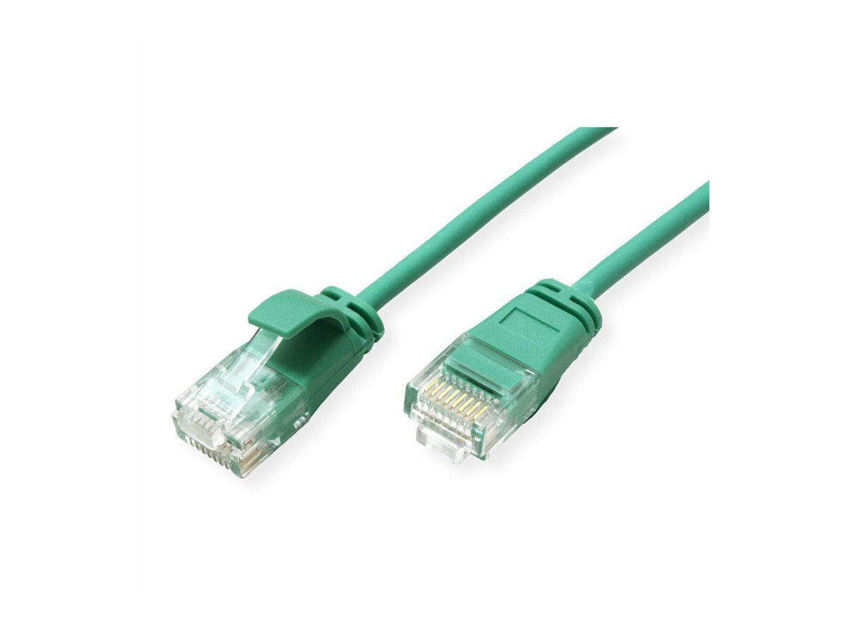 ROLINE UTP DataCenter Patchkabel Kat.6A Class EA LSOH slim grün 5m - Vorderansicht