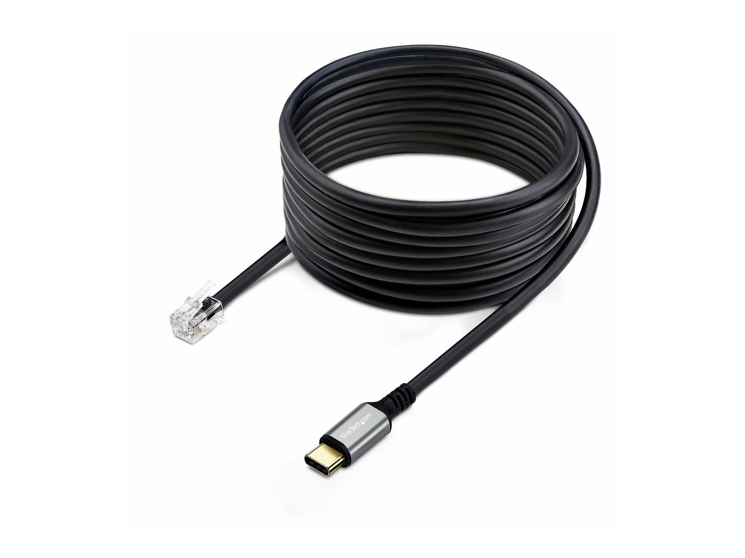 STARTECH.COM USB-C auf RJ9 Adapter fur Burotelefone oder Kabel-Drahtlose Headsets fur Festnetz und VoIP Geräte 1