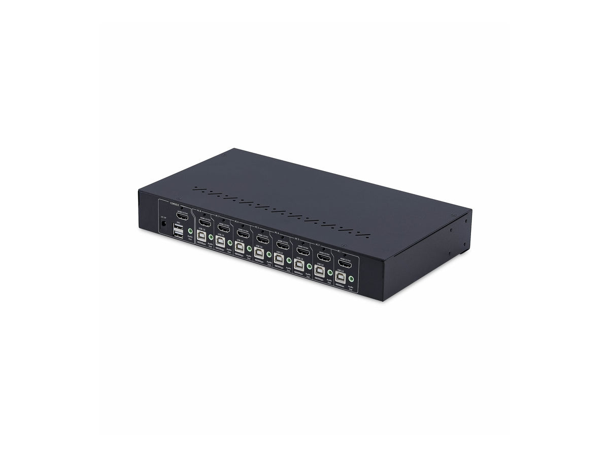 STARTECH.COM 8 Port HDMI KVM Switch 1HE Rackmount Satz 4K 60Hz HDMI 2.0 KVM Umschalter Taste/Hotkey HDMI Switch KVM TAA