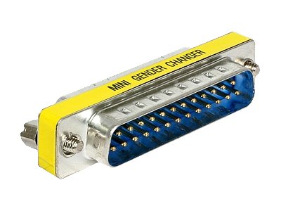 DELOCK D-Sub 25 Pin Stecker > Buchse Portschoner - Vorderansicht