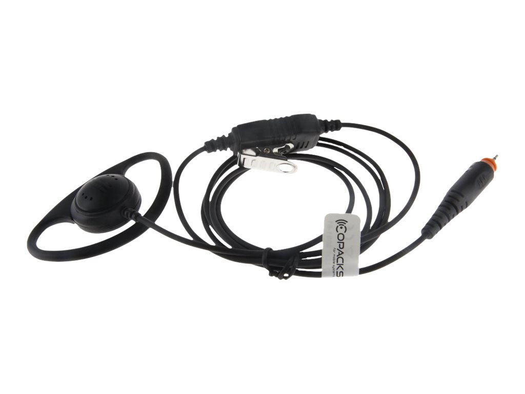 COPACKS Hörsprechgarnitur passend für Motorola CLP446e/ CLPe-Serie mit Ohrhänger D-Form GES-P03-M19-3S