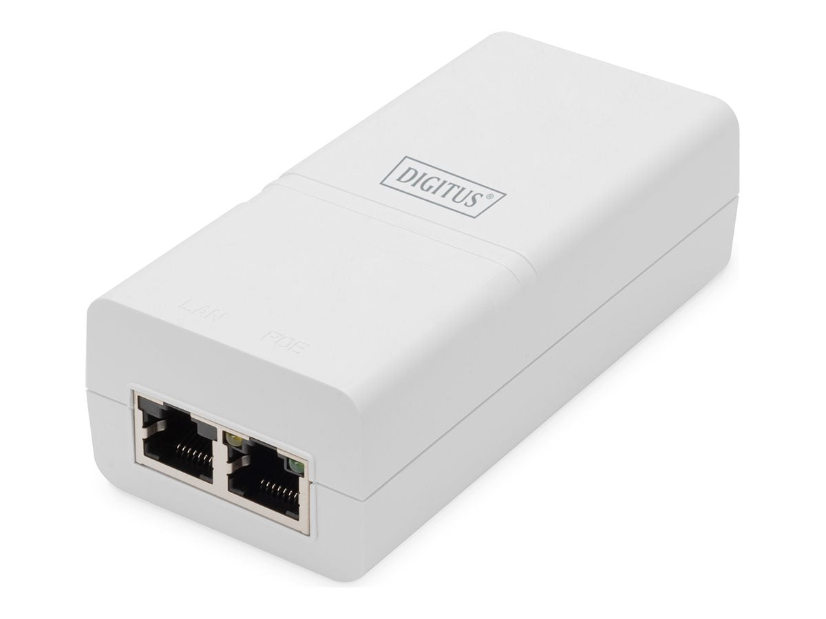 DIGITUS Gigabit Ethernet PoE+ Injector 802.3at 30 W Vorderansicht