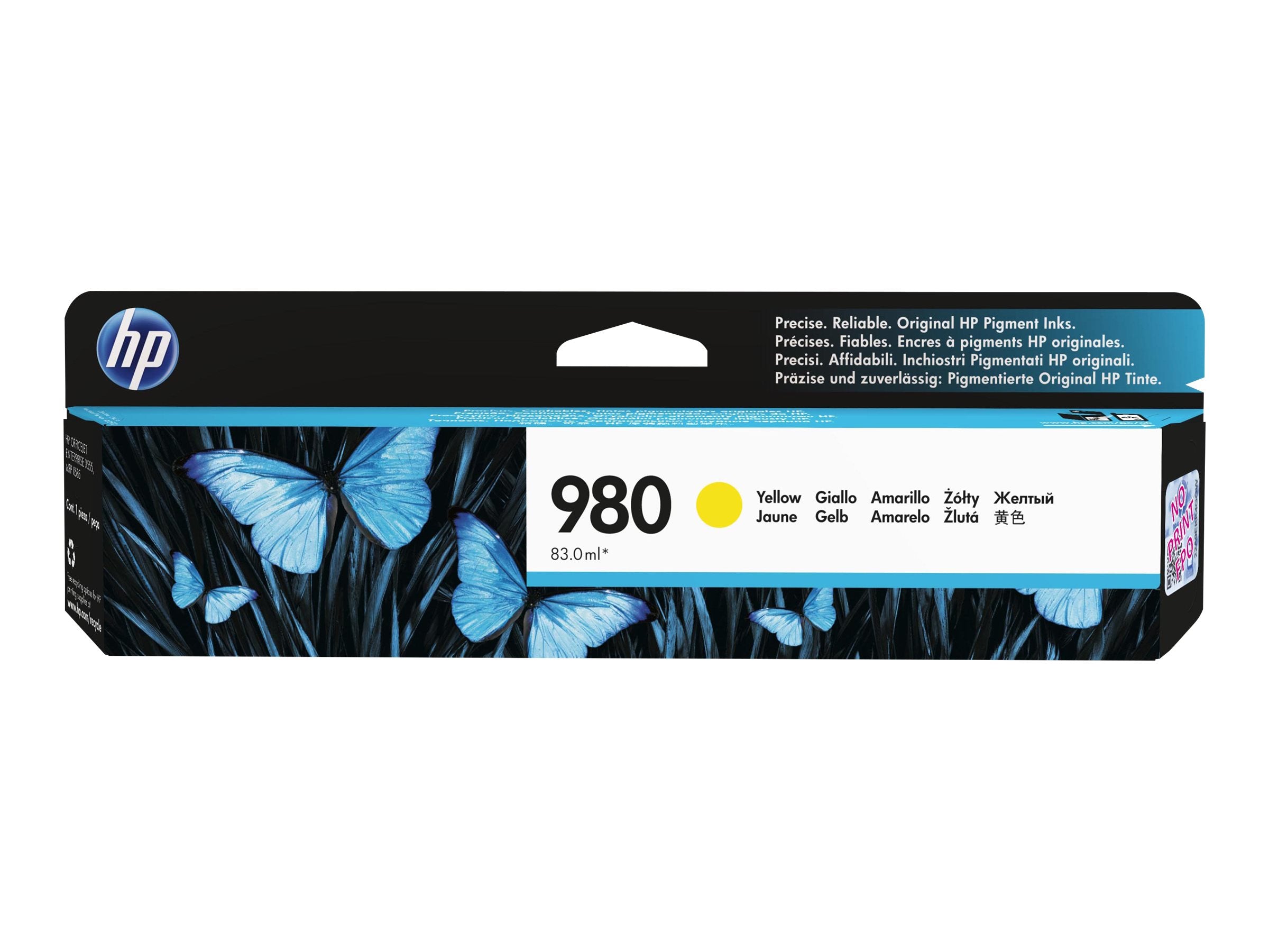 HP 980A original Ink cartridge D8J09A Gelb Vorderansicht