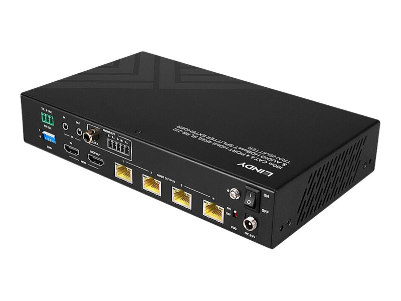 LINDY 100m Cat.6 4 Port HDMI 4K60 HDBT Splitter Extender Detailansicht