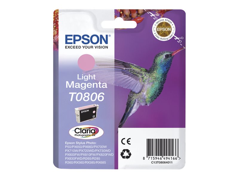 EPSON T0806 Tintenpatrone hellmagenta im Einsatz