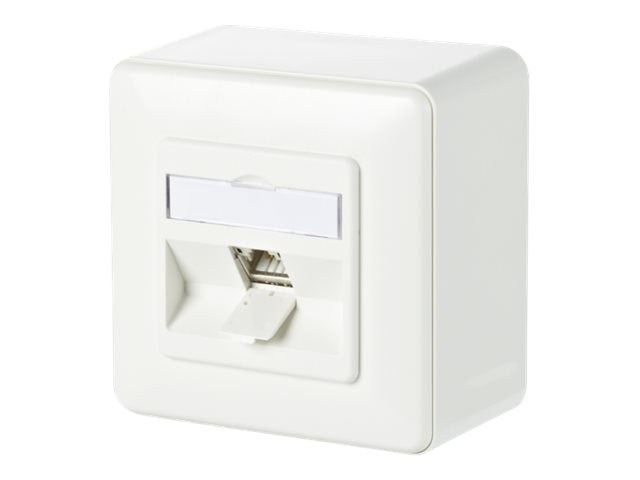 METZ CONNECT C6Amodul 1 Port 180 AP-Dose reinweiss RAL9010 - Vorderansicht