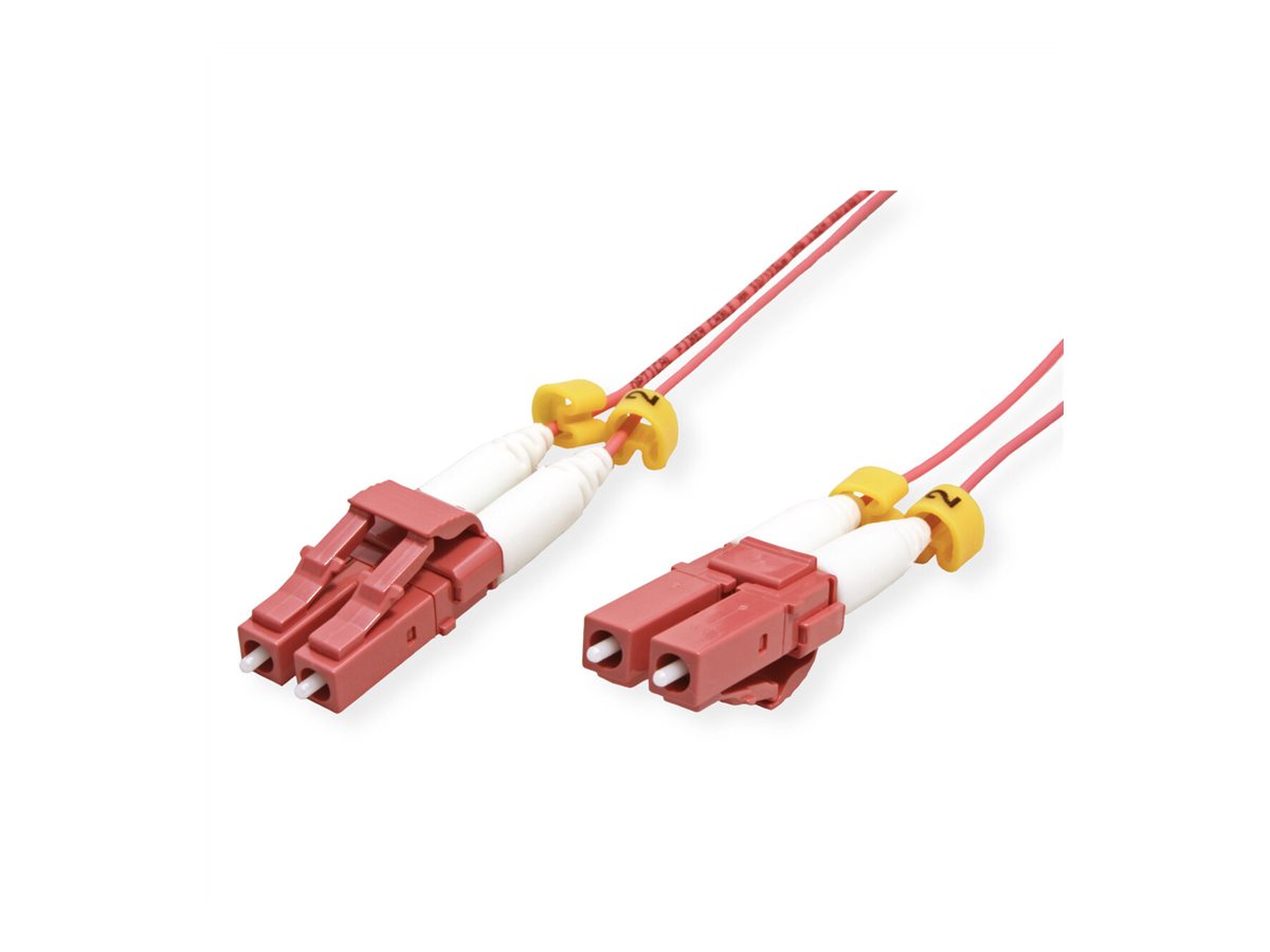 ROLINE LWL-Kabel SLIM 50/125um OM4 LSOH LC/LC violett 7m - Verpackung