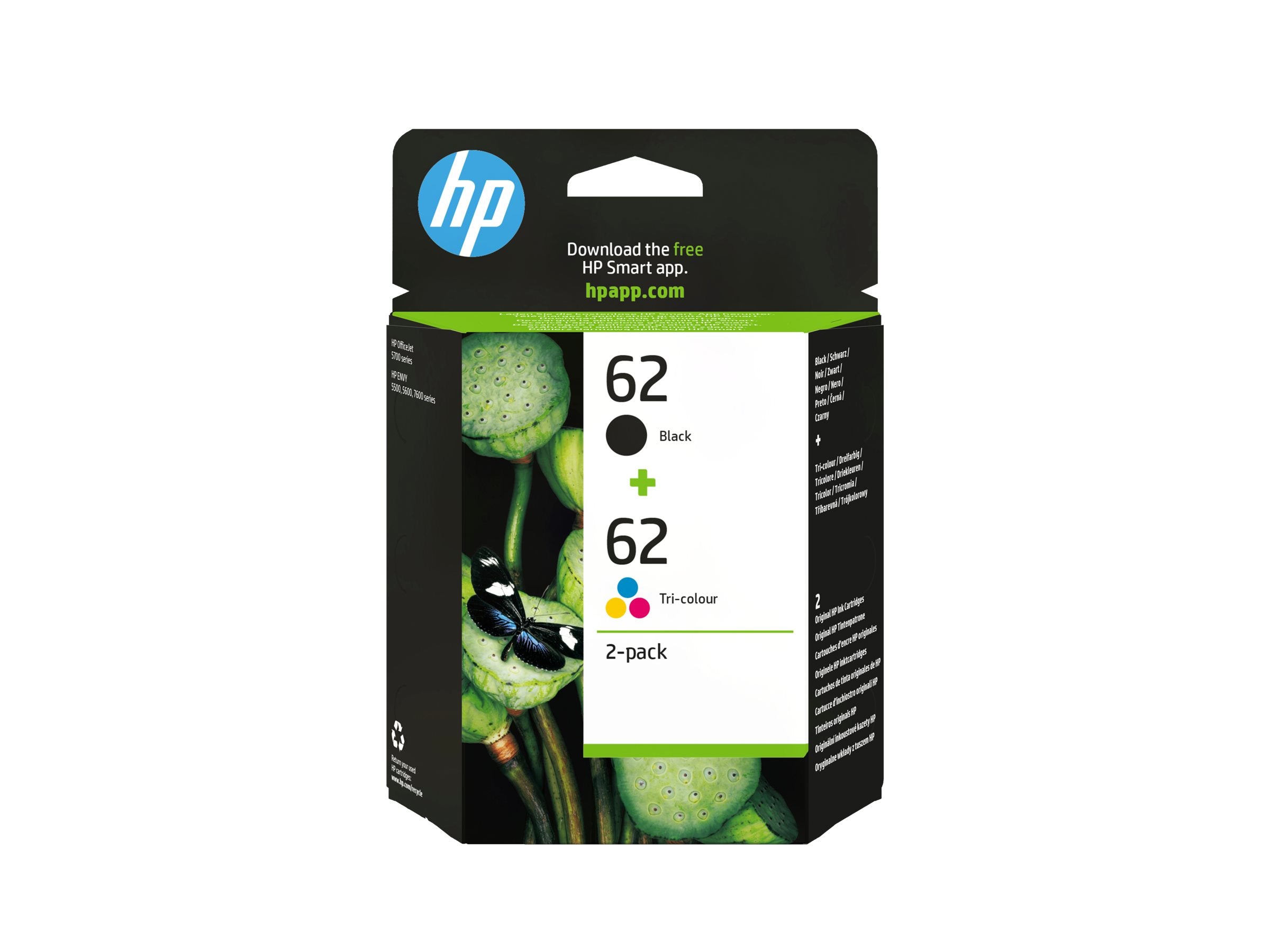 HP 62 original Tintenpatrone N9J71AE Verpackung