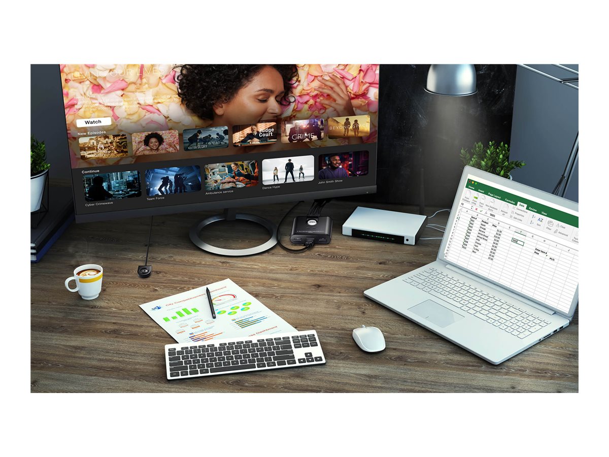ATEN CS22HF USB FHD HDMI Kabel Switch 2-Port Detailansicht