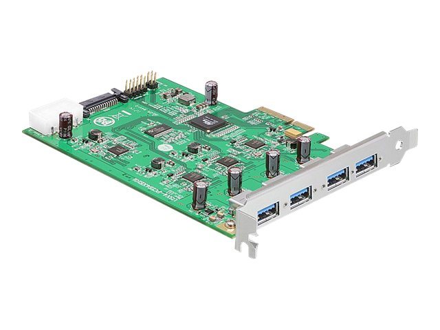 DELOCK IOI PCIe USB 3.0 Quad Channel 4 Port - Vorderansicht