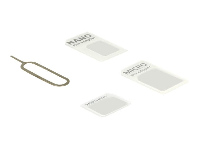 DELOCK SIM Karten Adapterset 4 in 1 Vorderansicht