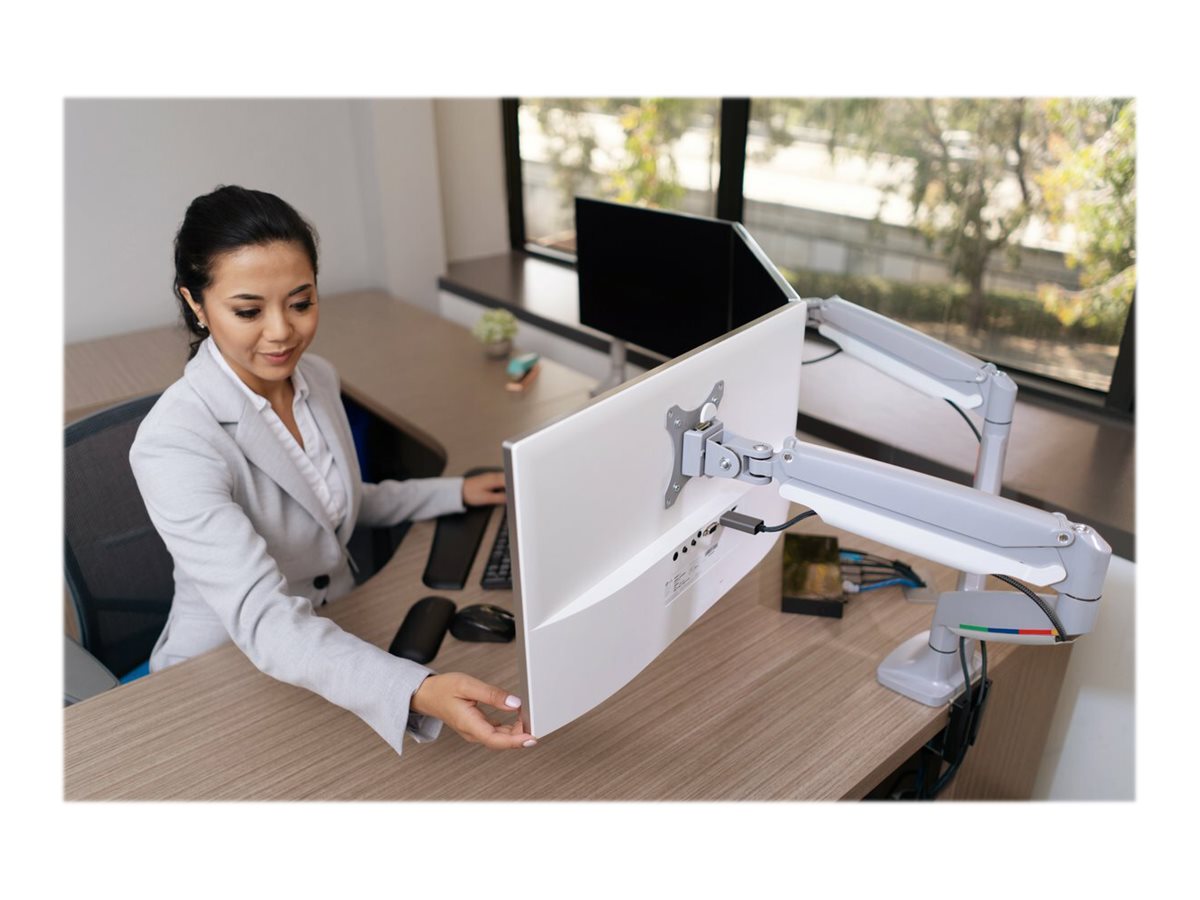 KENSINGTON One-Touch Height Adjustable Dual Monitor Arm Montageansicht