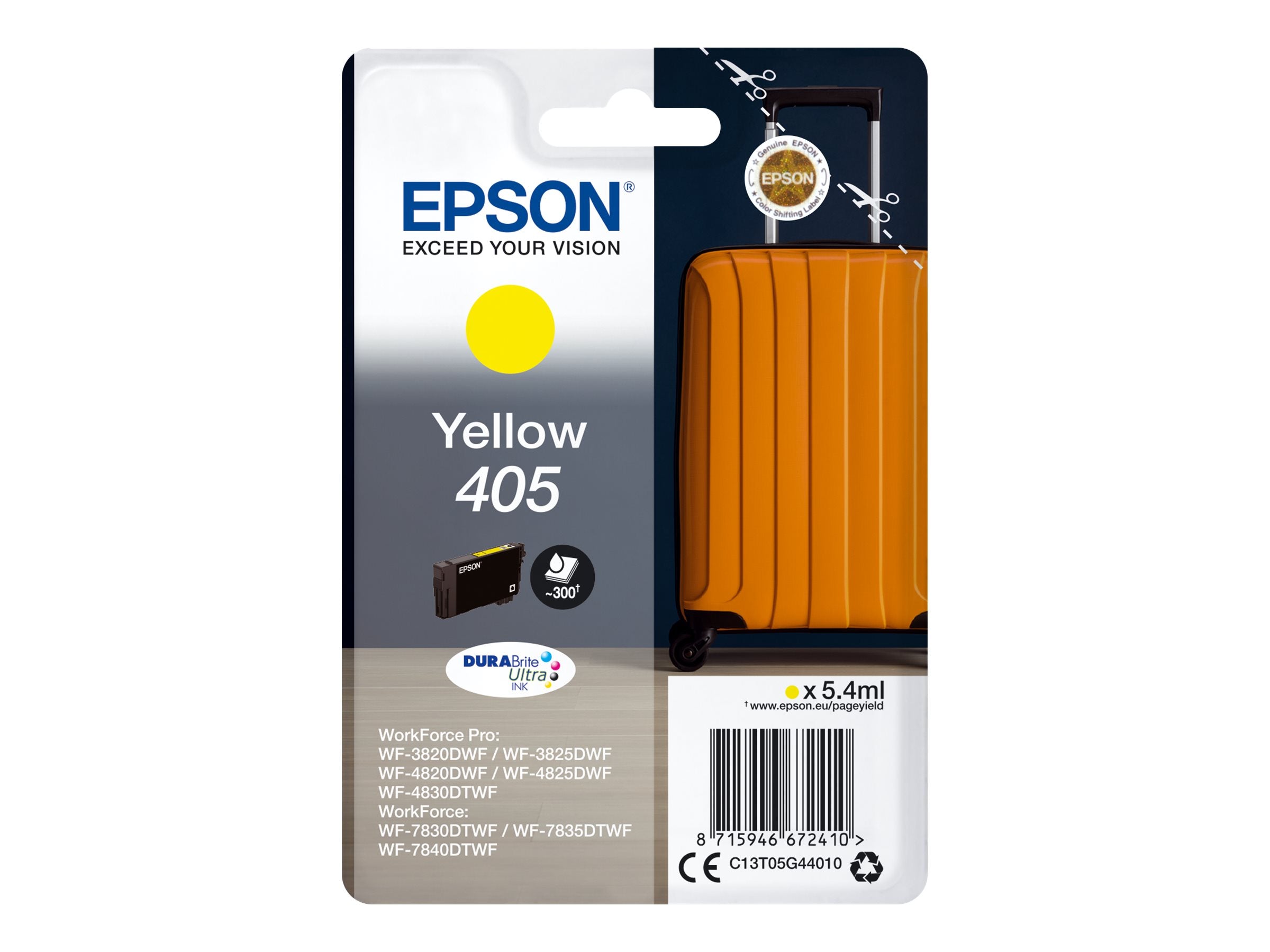 EPSON 6LB Singlepack Yellow 405 DURABrite Ultra Ink - Vorderansicht